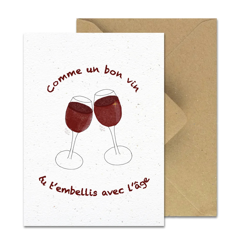 Carte à Planter - Comme un bon vin