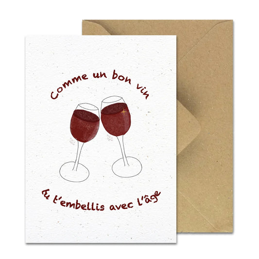 Carte à Planter - Comme un bon vin