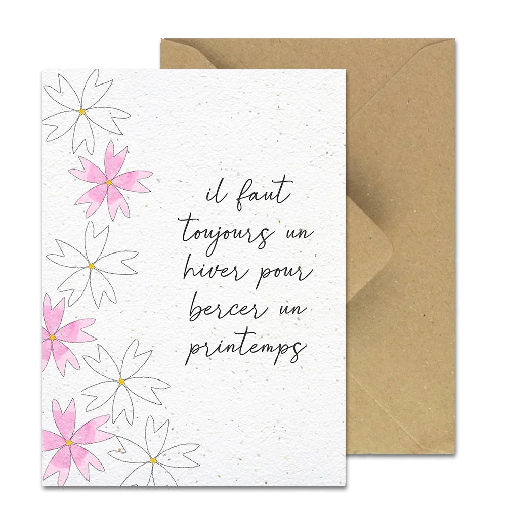 Carte à Planter Personnalisable - Fleurs