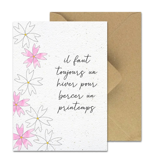 Carte à Planter Personnalisable - Fleurs