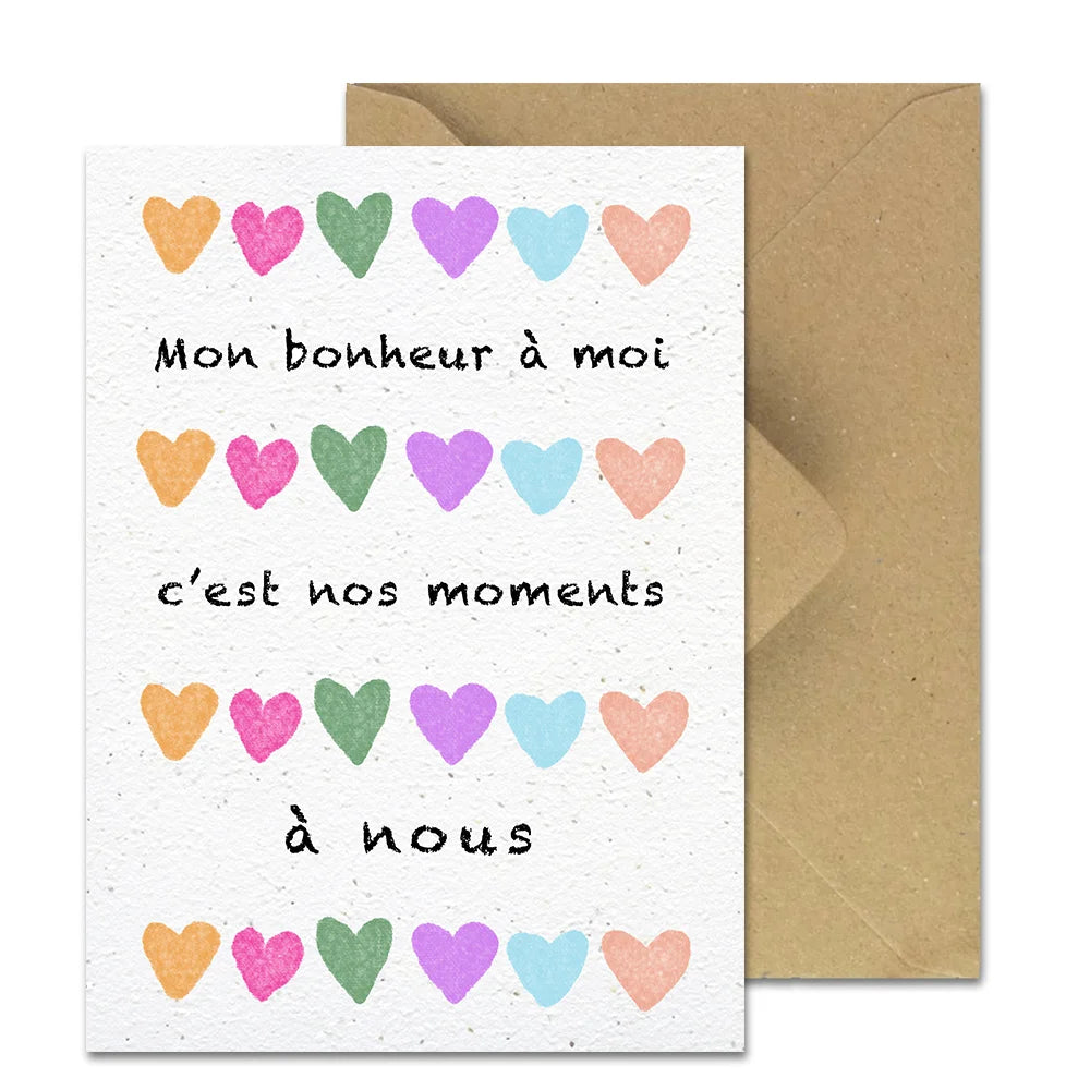 Carte à Planter Personnalisable - Coeur