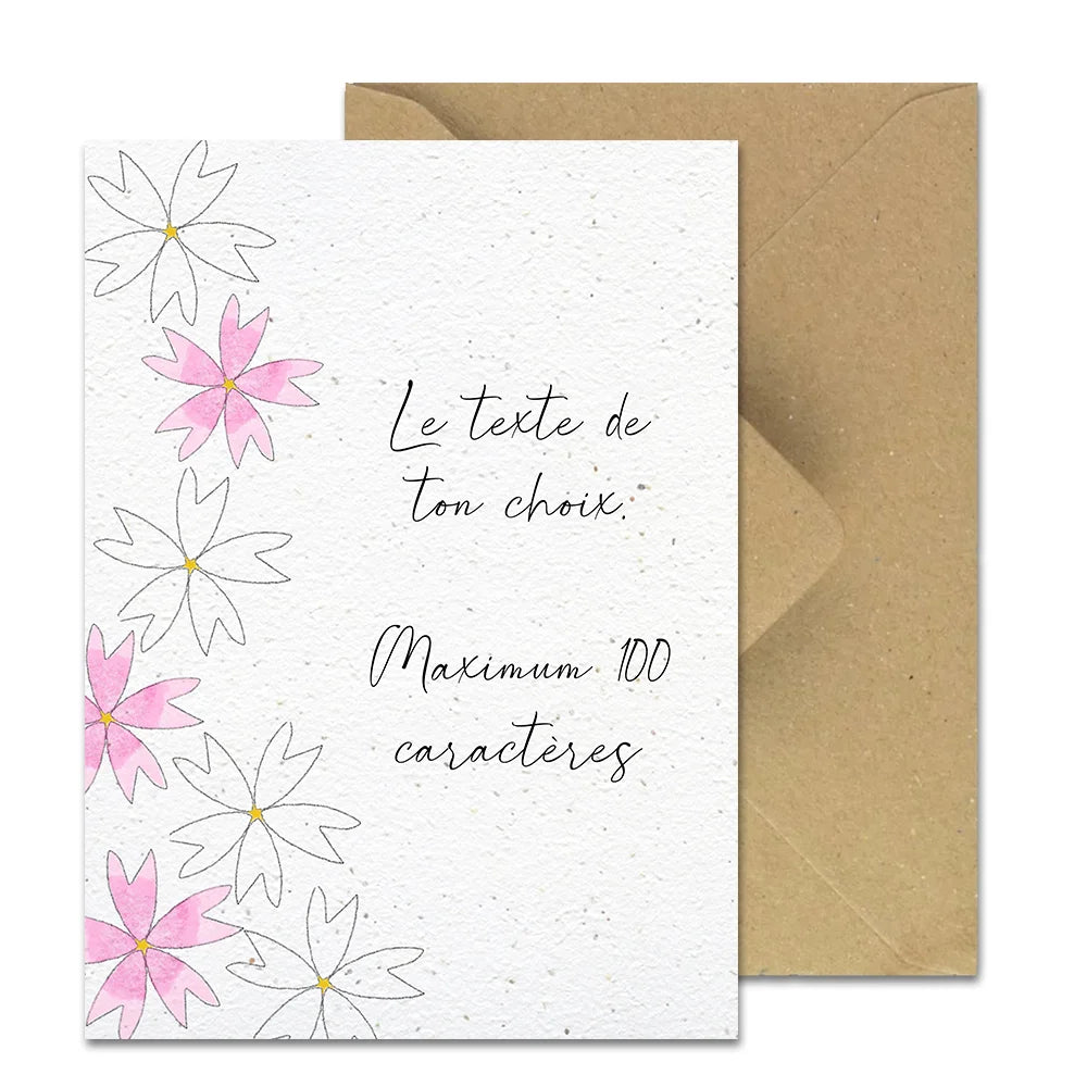 Carte à Planter Personnalisable - Fleurs