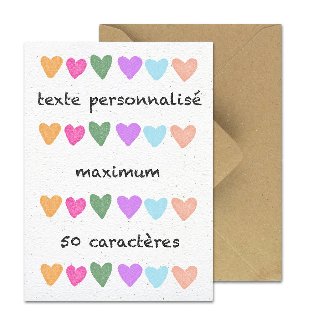 Carte à Planter Personnalisable - Coeur