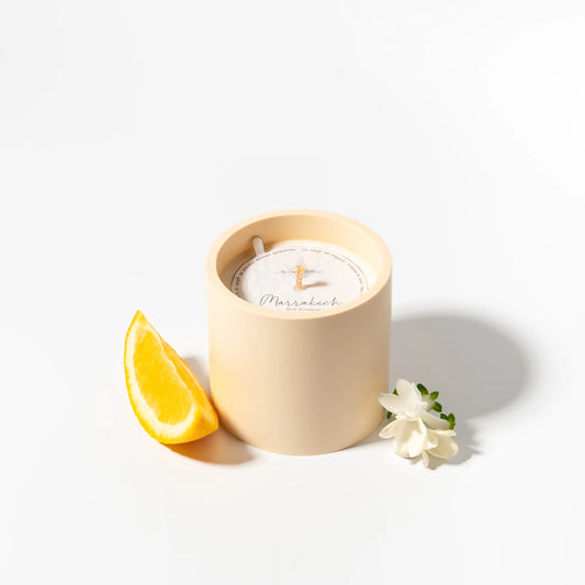 Marrakech - Bougie Parfumée et Rechargeable Fleur d’Oranger Jasmin