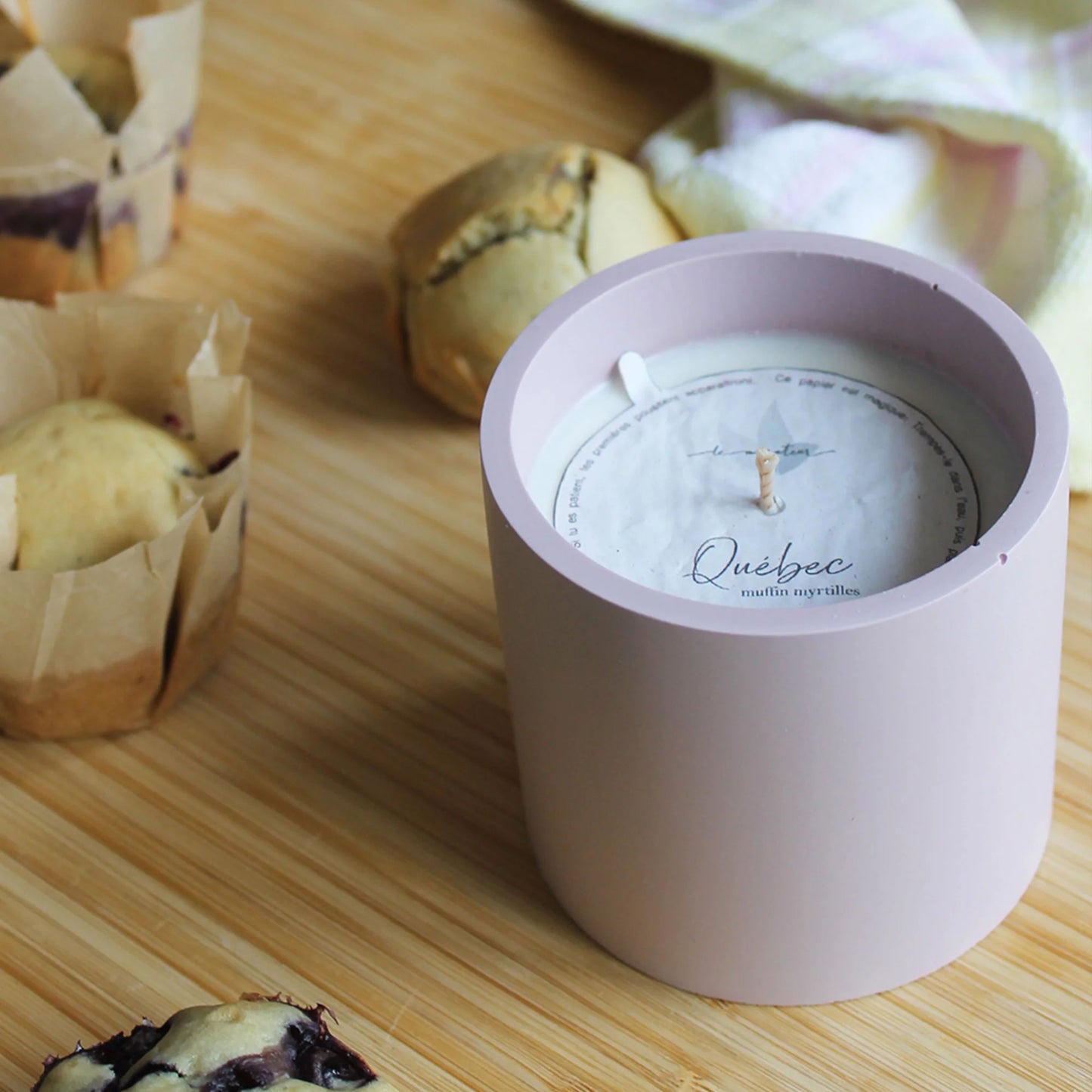 Québec - Bougie Parfumée et Rechargeable Muffin myrtilles