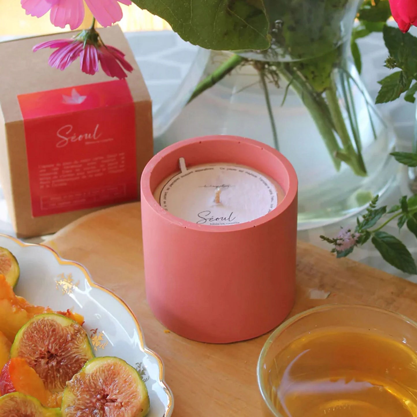 Séoul - Bougie Parfumée et Rechargeable Hibiscus Camélia