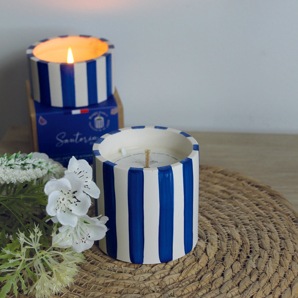 Santorin - Bougie Parfumée et Rechargeable Figue Miel